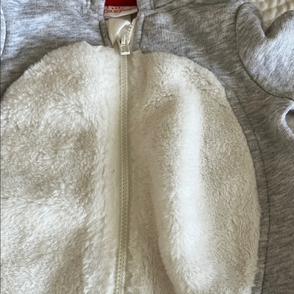Cat & Jack Gray and Red RainDeer Onesie - Picture 3 of 5